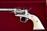 COLT SAA NICKEL 45 FULLY ENGRAVED WITH IVORY GRIPS - 3 of 14