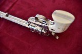 COLT SAA NICKEL 45 FULLY ENGRAVED WITH IVORY GRIPS - 9 of 14