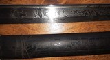 Model 1850 Ames Foot Officer Sword & Scabbard, High Grade Etching - 5 of 15