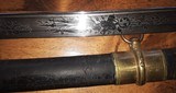 Model 1850 Ames Foot Officer Sword & Scabbard, High Grade Etching - 11 of 15