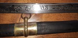 Model 1850 Ames Foot Officer Sword & Scabbard, High Grade Etching - 10 of 15