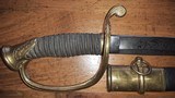 Model 1850 Ames Foot Officer Sword & Scabbard, High Grade Etching - 2 of 15