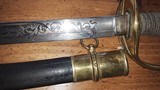 Model 1850 Ames Foot Officer Sword & Scabbard, High Grade Etching - 9 of 15