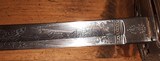 Massachusetts Officer's Sword, Blade Etching Mass. State Seal, Soldiers, Cannon - 10 of 15