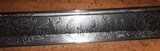 Massachusetts Officer's Sword, Blade Etching Mass. State Seal, Soldiers, Cannon