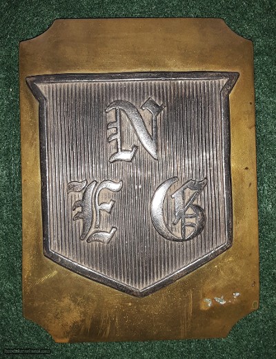 Scarce Circa 1850 New England Guards Cross Belt Plate