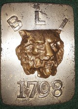Scarce Circa 1840 Boston Light Infantry Cross Belt Plate - 1 of 8