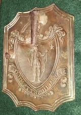 Circa 1840 Massachusetts Militia Large Hat Plate, Beautiful - 7 of 7
