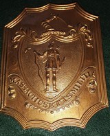 Circa 1840 Massachusetts Militia Large Hat Plate, Beautiful - 4 of 7