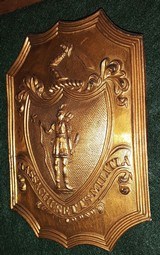 Circa 1840 Massachusetts Militia Large Hat Plate, Beautiful - 3 of 7