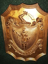 Circa 1840 Massachusetts Militia Large Hat Plate, Beautiful - 2 of 7
