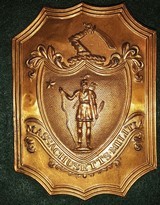 Circa 1840 Massachusetts Militia Large Hat Plate, Beautiful - 1 of 7