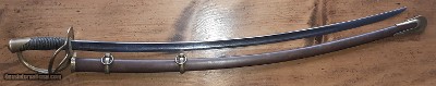 Scarce Model 1860 Cavalry Officer Saber & Scabbard by Roby, 