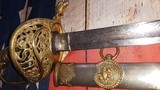 Presentation Grade Model 1850 Staff & Field Officer Sword w/ Silver Grip, Eagle Quillon, Silvered Scabbard - 6 of 15