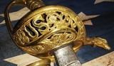 Presentation Grade Model 1850 Staff & Field Officer Sword w/ Silver Grip, Eagle Quillon, Silvered Scabbard - 3 of 15