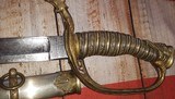 Presentation Grade Model 1850 Staff & Field Officer Sword w/ Silver Grip, Eagle Quillon, Silvered Scabbard - 11 of 15
