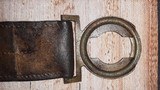 Model 1839 Artillery Belt Plate on Original Belt w/ Partial Scabbard - 8 of 15