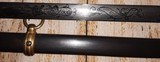 Civil War Era Ames Model Staff Officer Sword w/ Blued Scabbard, Very Nice Looking - 12 of 15