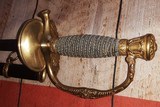 Civil War Era Ames Model Staff Officer Sword w/ Blued Scabbard, Very Nice Looking - 9 of 15