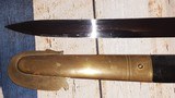 Civil War Era Model 1852 Navy Officer Sword & Scabbard, Mint Blade, Scarce Maker/Retailer - 14 of 15