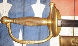 Scarce Ames Model 1840 Foot Officer Sword & Scabbard - 2 of 15