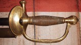 Scarce Ames Model 1840 Foot Officer Sword & Scabbard - 9 of 15