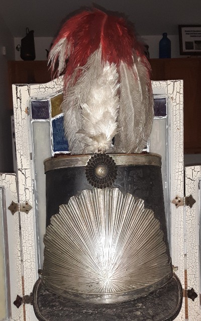 1840's Massachusetts Tar Bucket Shako with ID to Member of Fitchburg Fusiliers