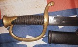 Ames Model 1840 Light Artillery Saber & Scabbard, 1863 Date - 2 of 15