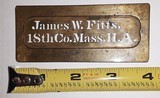 Brass Stencil for Massachusetts Civil War Soldier - 3 of 3