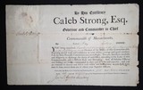 Early 1806 Massachusetts Militia Officer's Commision Signed by Governor Caleb Strong - 1 of 6