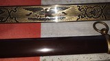 Minty CW Officer Sword, Gold Washed Blade, Massachusetts Seal, Boston City Guard Motto - 11 of 15