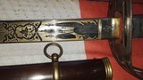 Minty CW Officer Sword, Gold Washed Blade, Massachusetts Seal, Boston City Guard Motto - 10 of 15
