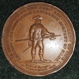 250th Anniversary Ancient and Honorable Artillery Company Large Copper Medallion - 2 of 10