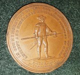 250th Anniversary Ancient and Honorable Artillery Company Large Copper Medallion - 3 of 10