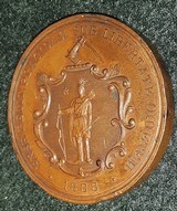 250th Anniversary Ancient and Honorable Artillery Company Large Copper Medallion - 8 of 10