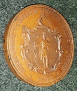 250th Anniversary Ancient and Honorable Artillery Company Large Copper Medallion - 9 of 10