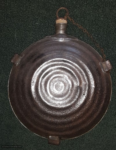 Civil War Bullseye Canteen, Maker Marked, Early Battlefield Pick-up?