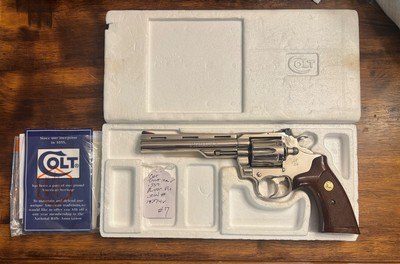 Colt Tropper MK V 357 polished nickel with 6 inch barrel made in 1982 - Image 1 of 6