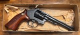 Smith & Wesson model 17-4 22 lr in original box with paperwork and original purchase receipt in 1978 - Image 1 of 13