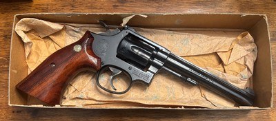 Smith & Wesson model 17-4 22 lr in original box with paperwork and original purchase receipt in 1978 - Image 1 of 13