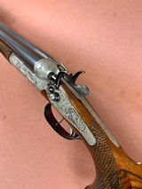 Outstanding Johann Outschar Ferlach, Austria sidelock double rifle with external hammers and three sets of barrels, cased, scoped - 6 of 15
