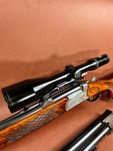 Superb engraved Antonio Zoli over/under combination gun with additional shotgun barrels and high end scope - 10 of 12