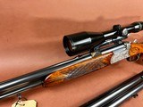 Superb engraved Antonio Zoli over/under combination gun with additional shotgun barrels and high end scope - 9 of 12