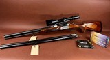 Superb engraved Antonio Zoli over/under combination gun with additional shotgun barrels and high end scope - 4 of 12