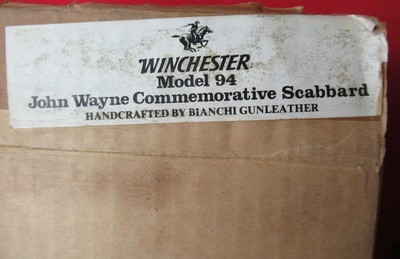 Winchester Issued John Wayne M94 SRC Leather Scabbard & Gun Rack - Image 7 of 12