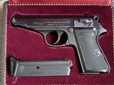 WALTHER PP22 LR IN MINTY CONDITION WITH BOTH MAGAZINES IN PRESENTATION CASE . - 1 of 4