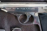 WALTHER PP GENERAL HATCHERS WW2 PISTOL IN NICKEL FINISH - 1 of 8
