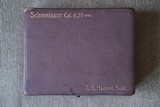 RARE HAENEL SCHMEISSER
CAL 6.25 IN NICKEL FINISH WITH MOTHER OF PEARL GRIPS IN FACTORY PRESENTATION BOX - 2 of 6