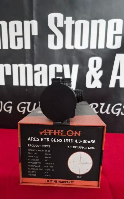 ATHLON ARES ETR GEN2 UHD 4.5-30×56 APLR12 MOA RETICLE - Image 2 of 3