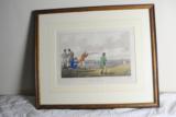 VINTAGE HENRY ALKEN SPORTING HAND COLORED PRINT - PIGEON MATCH - EARLY 1800'S - 2 of 4
